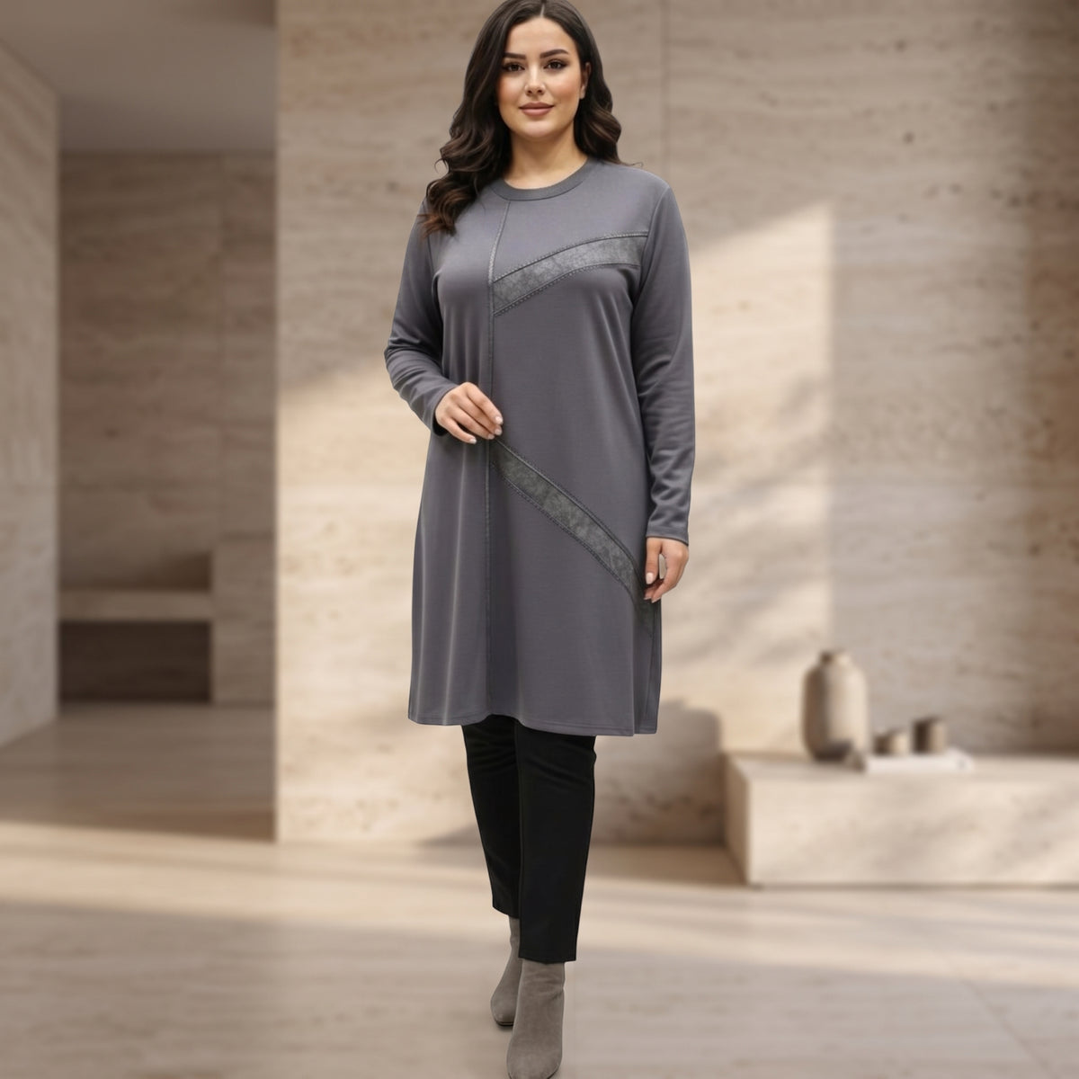 Kristal Kumaş Şık Tunik