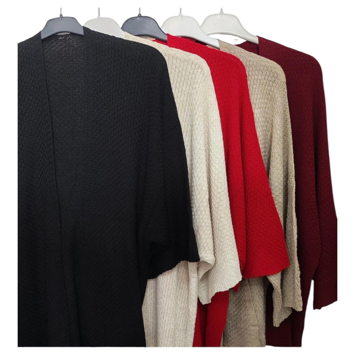 Oversize Yarasa Kol İnce Triko Hırka (Yarasa Kol)